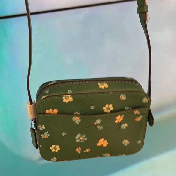 Coach Mini Camera Bag With Mystical Floral Print Green Multi - Picture 3 of 16